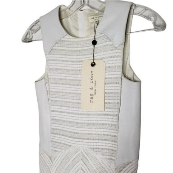 RAG & BONE White Basha Sleeveless Burnout Dress - Picture 13 of 16